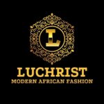 A black and gold logo for an african fashion brand.