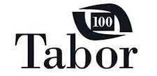 A black and white logo of the tabor 1 0 0.