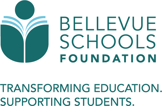 A logo for the bellevue school foundation.