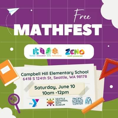 A poster for the free mathfest event.